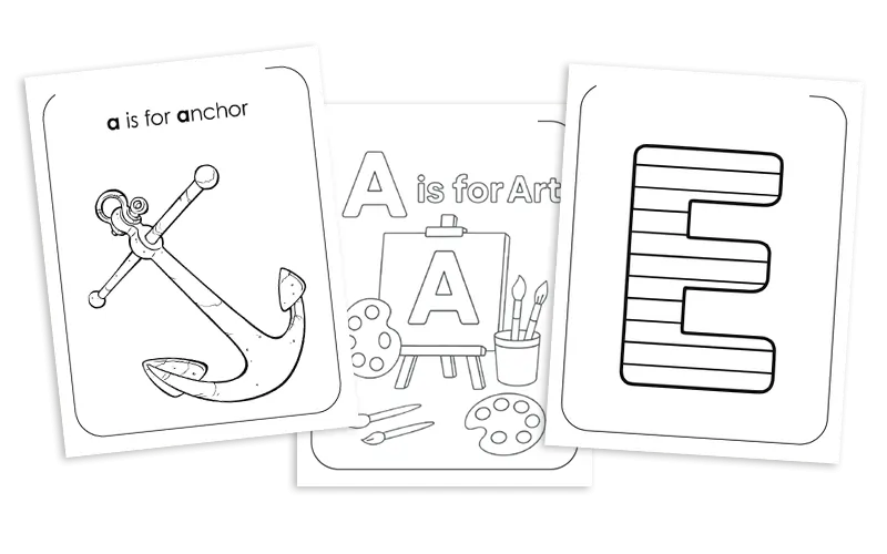 vowels coloring pages