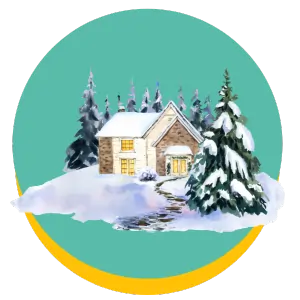 winter coloring page icon