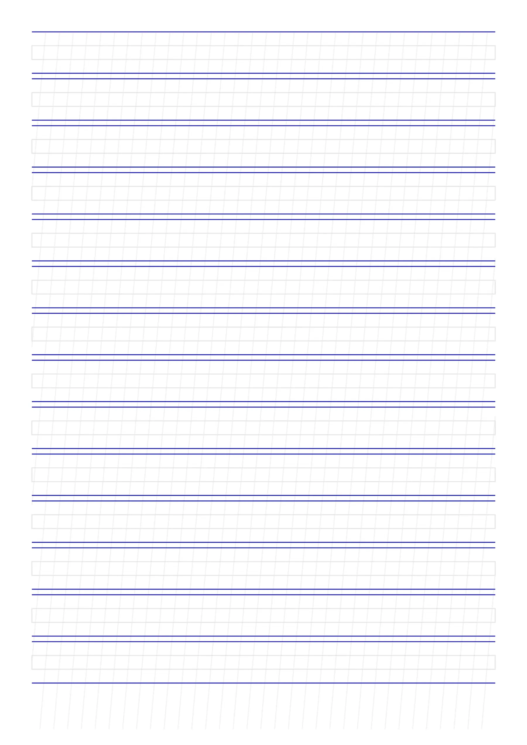 a4 size blue line calligraphy paper