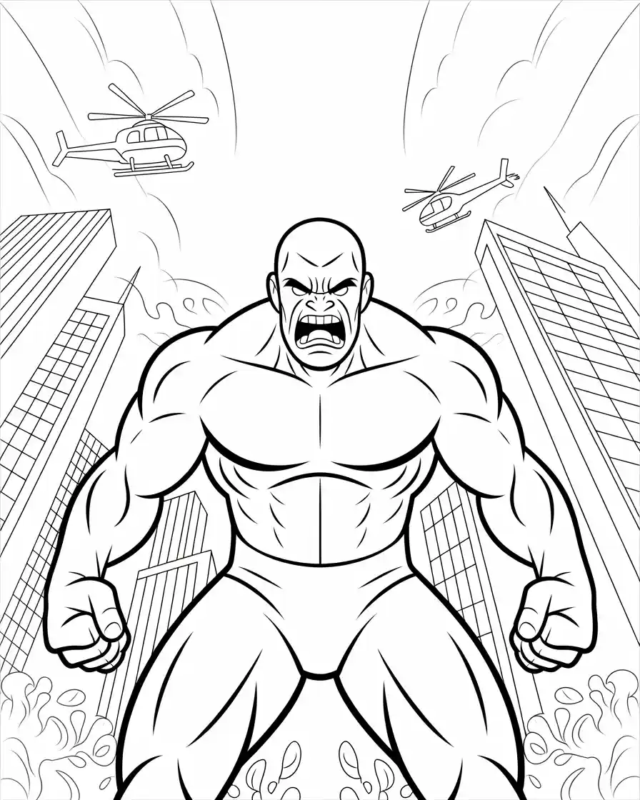 Hulk Coloring Pages 1 angry hulk city coloring page