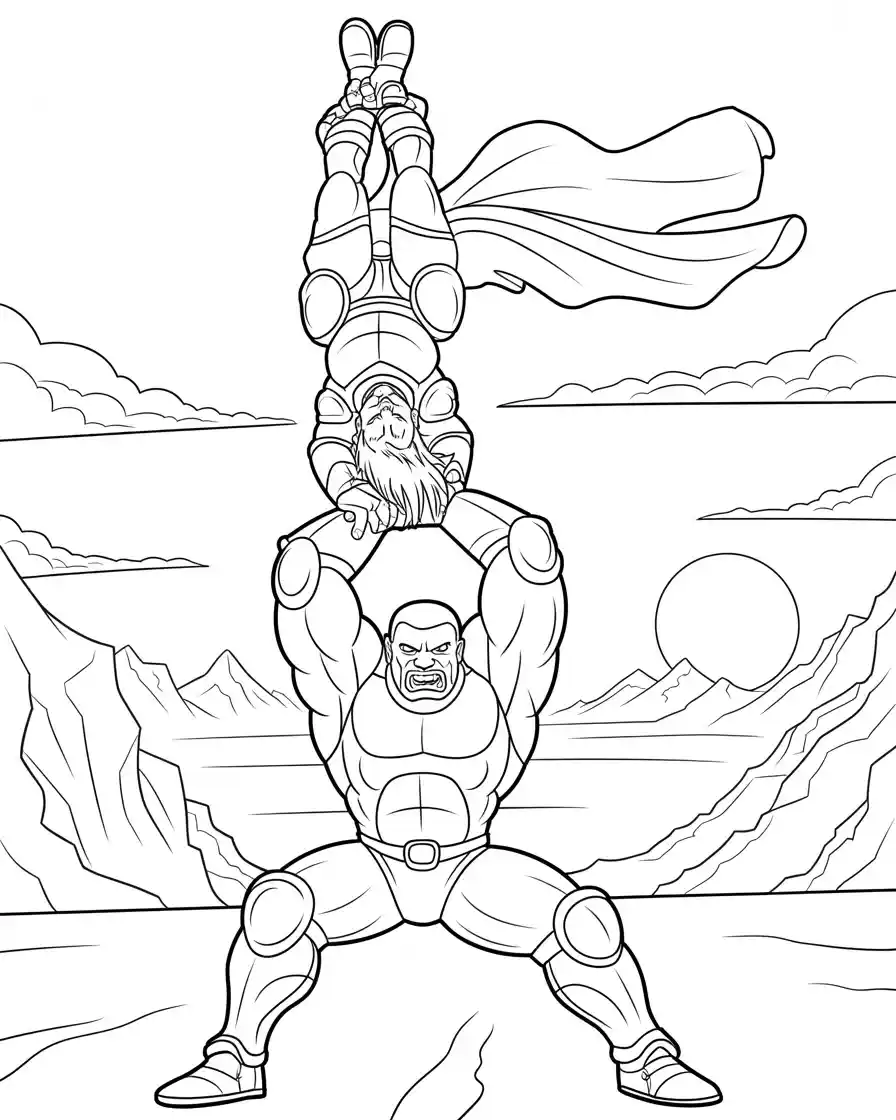 Hulk Coloring Pages 33 angry hulk holding loki coloring page