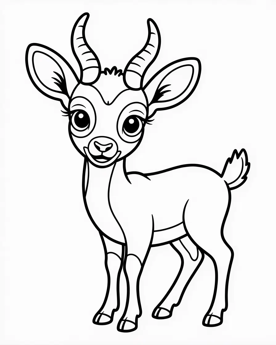 antelope coloring page