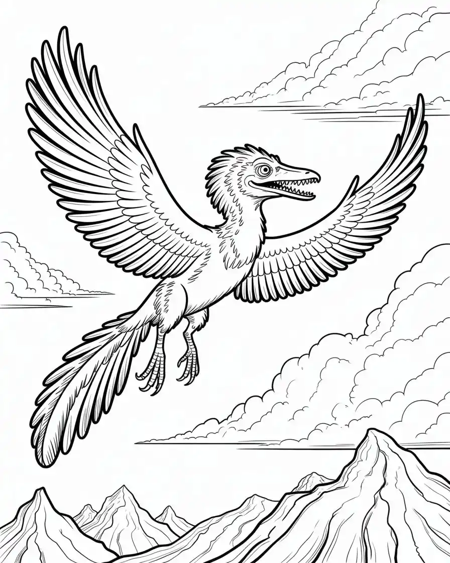 archaeopteryx coloring pages
