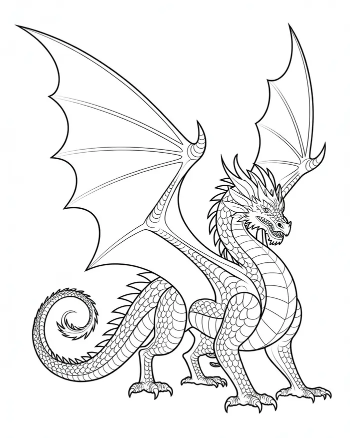 baby dragon coloring page for kids