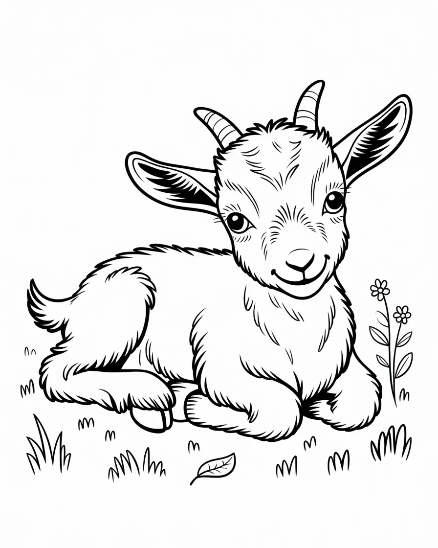 baby goat coloring pages