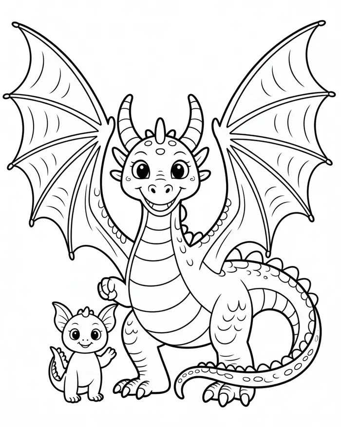 baby leafwing dragon coloring page