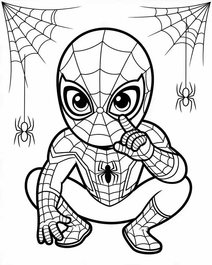 Spiderman Coloring Pages 25 baby spiderman coloring pages