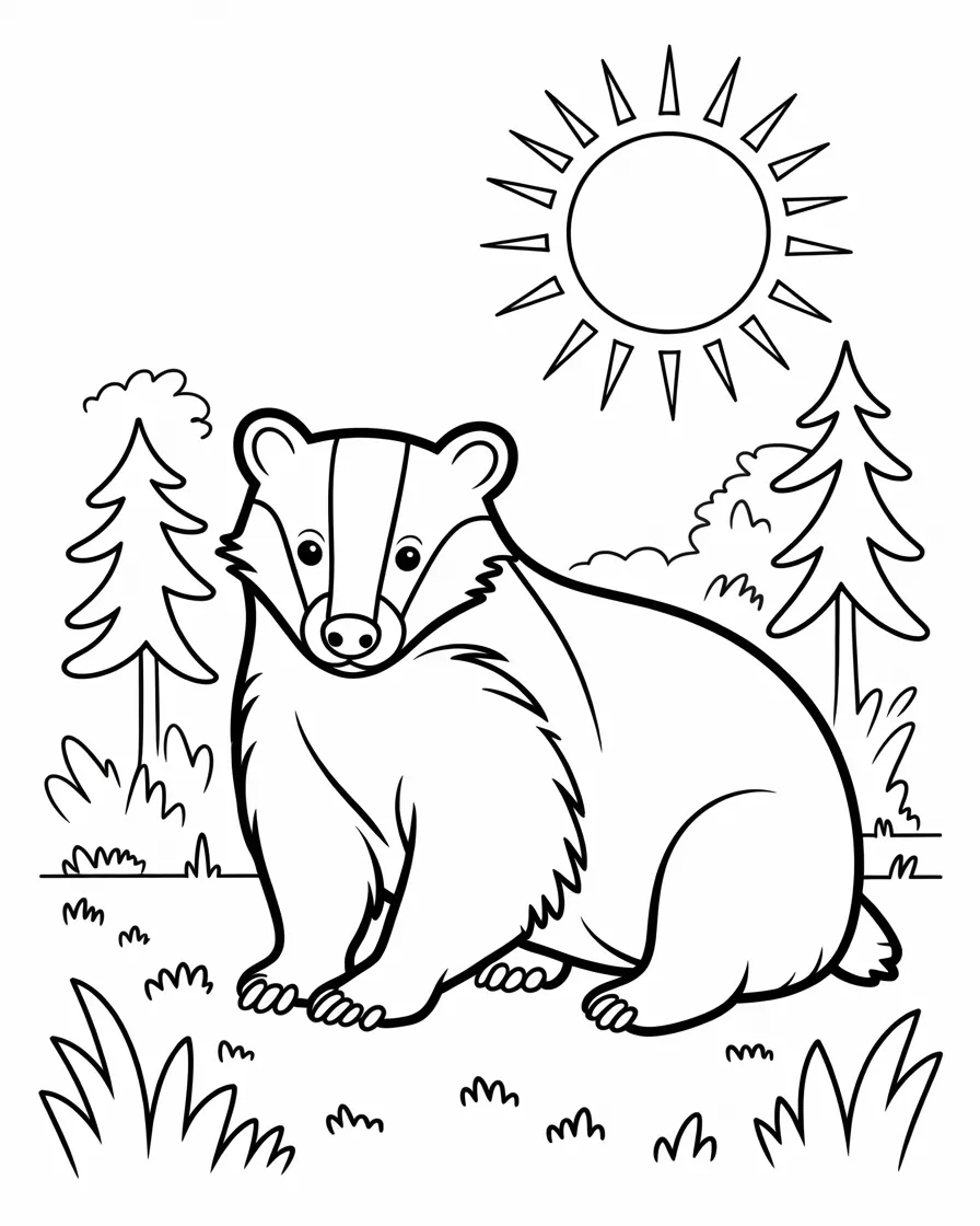 badger coloring pages