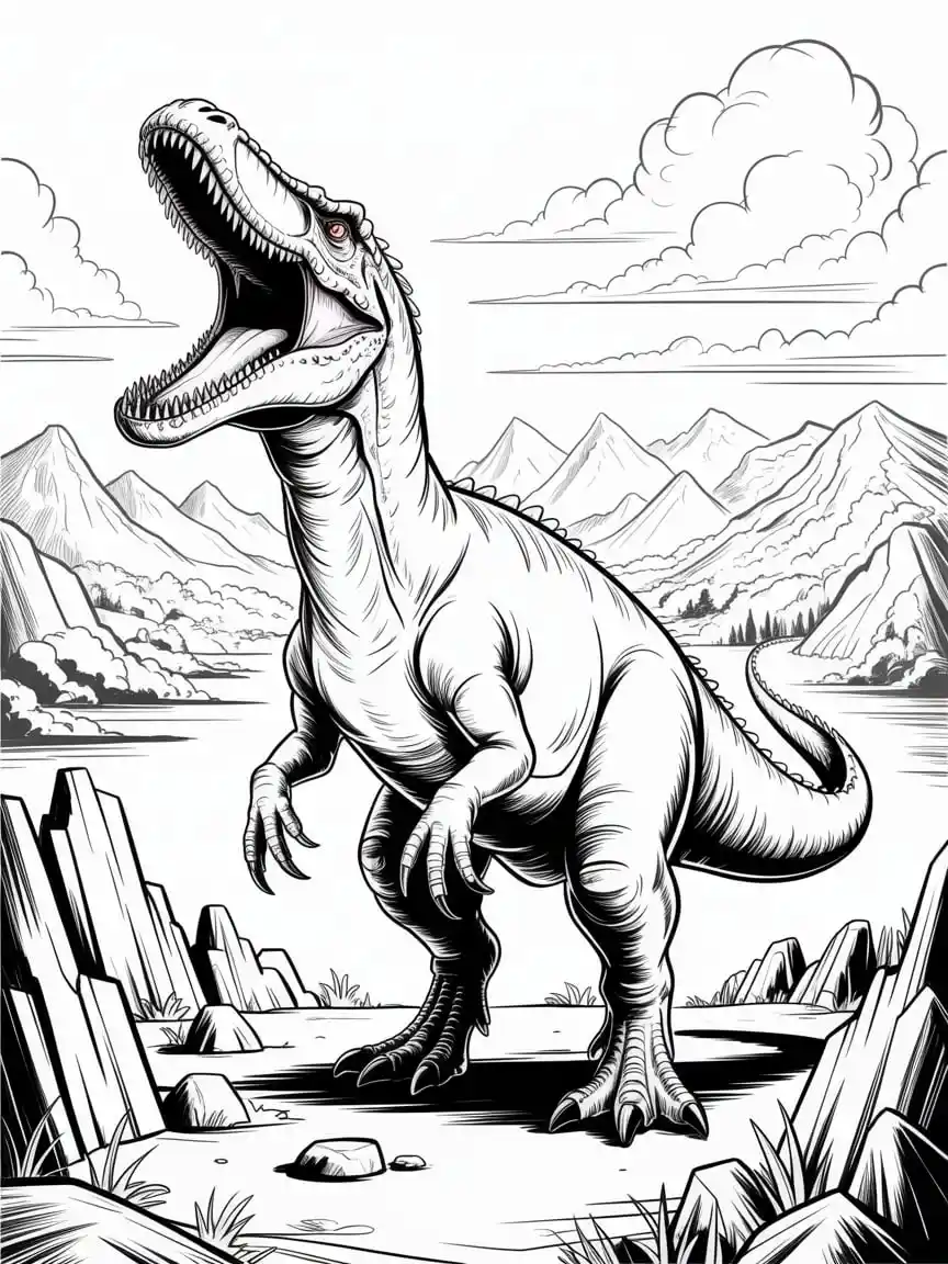 baryonyx dinosaur coloring pages