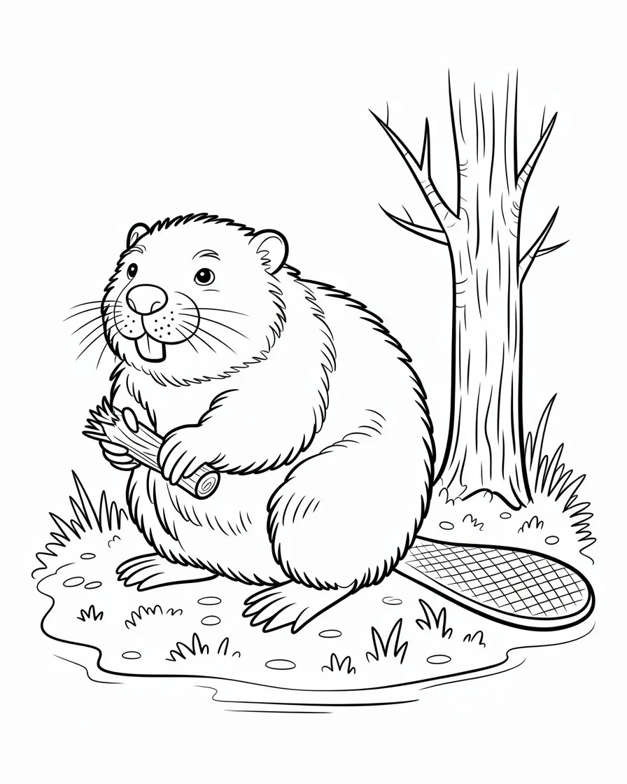 beaver coloring pages