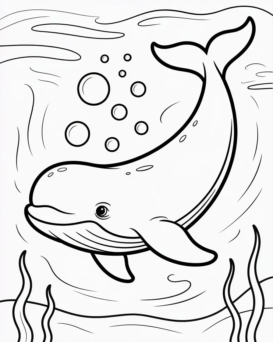 beluga whale coloring pages