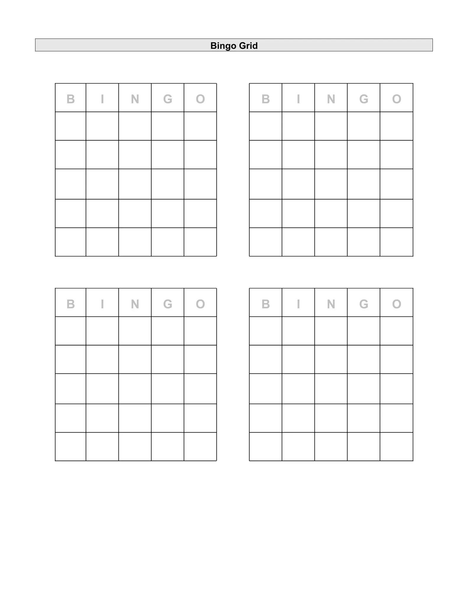Scoring Sheets 6 bingo grid scoring sheet