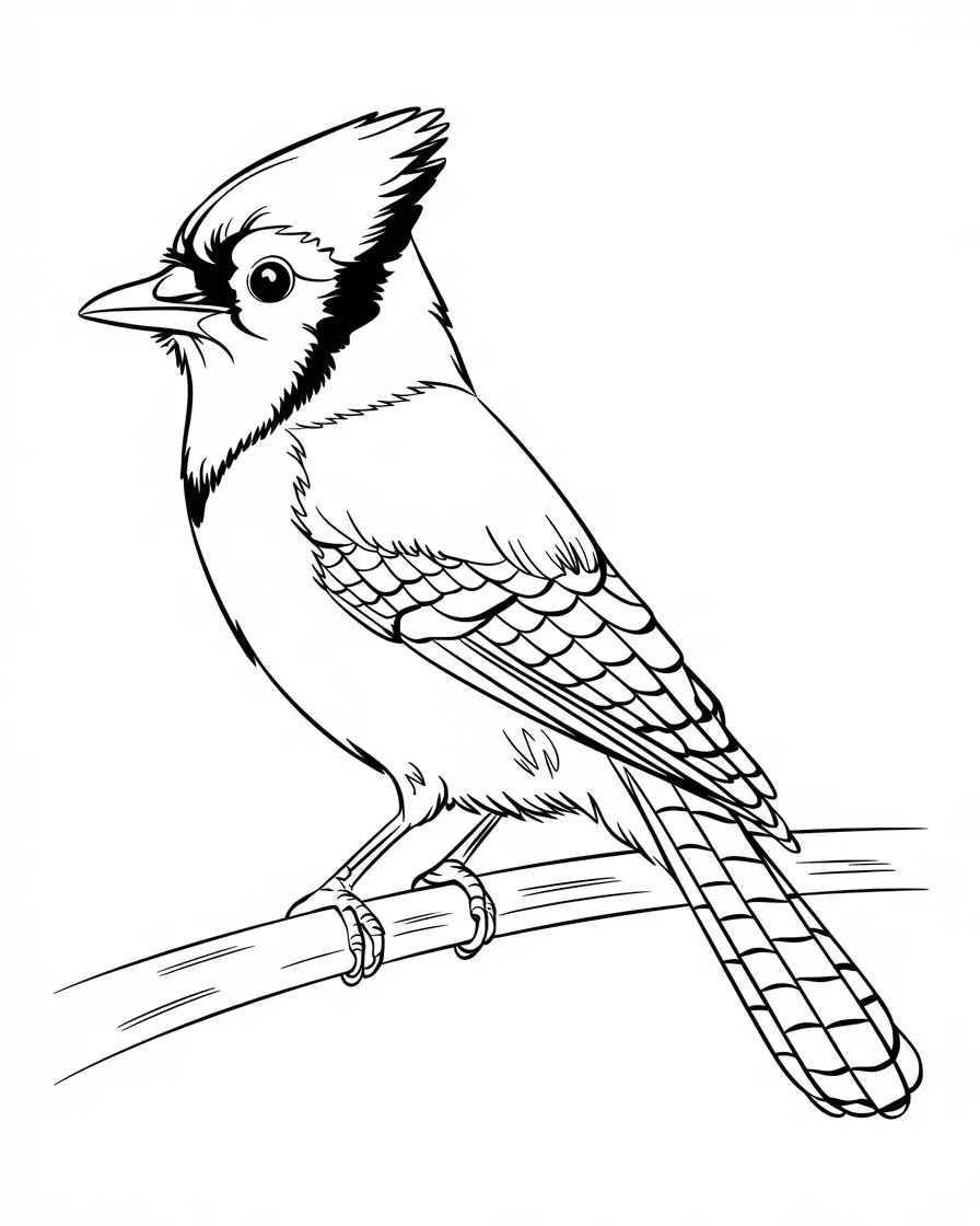 blue jay coloring page