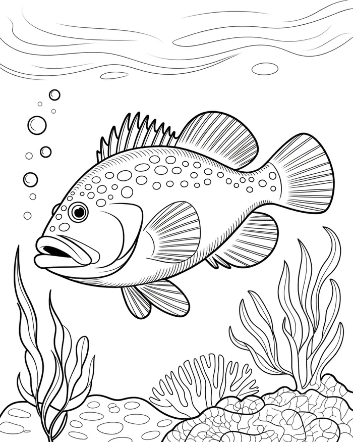 bluespotted grouper coloring pages