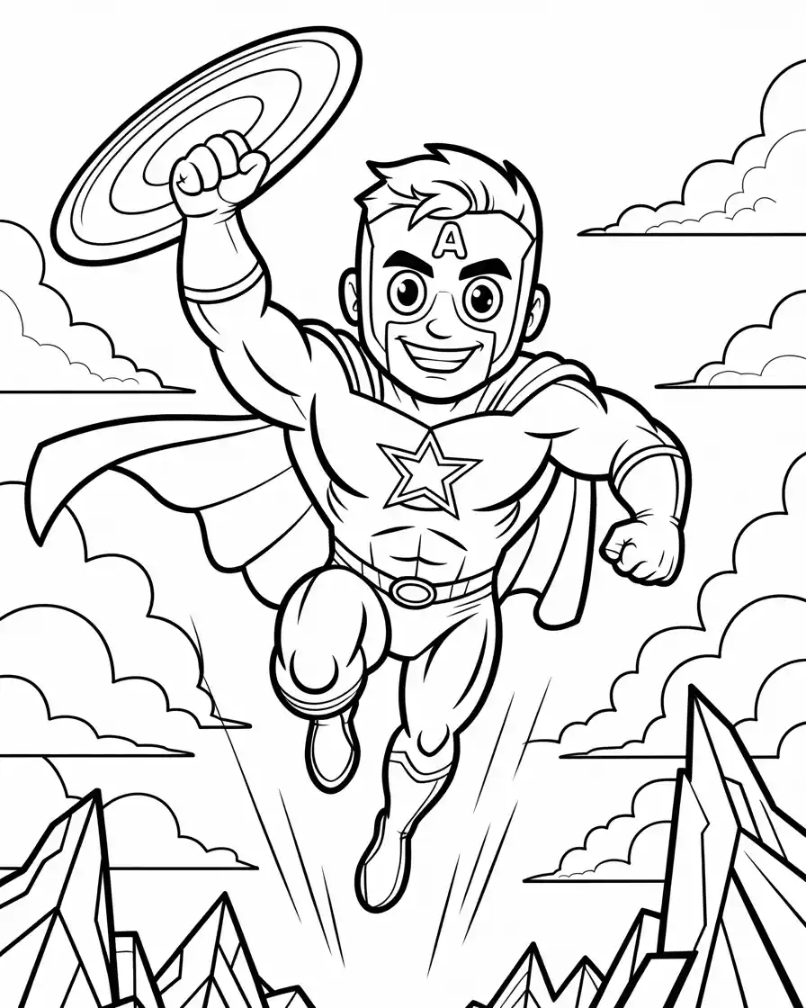 Captain America Coloring Pages 4 captain america coloring sheet