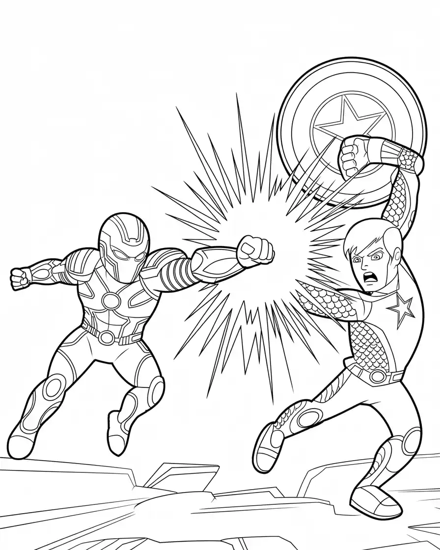 Captain America Coloring Pages 7 captain america holding vibranium shield 1