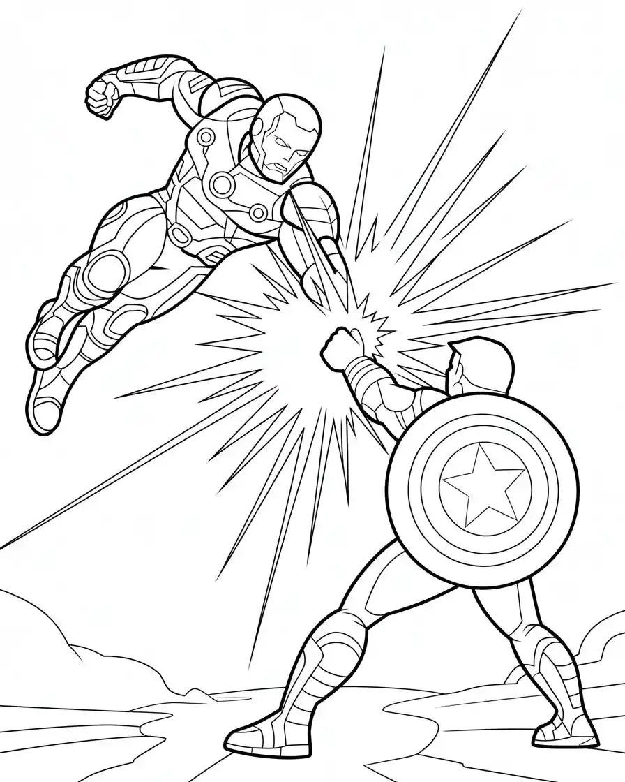 Captain America Coloring Pages 8 captain america holding vibranium shield