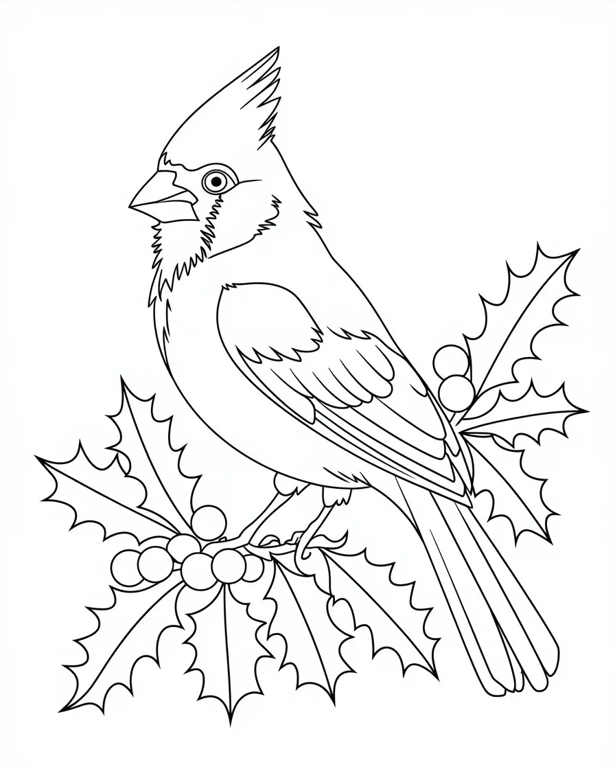 cardinal coloring page