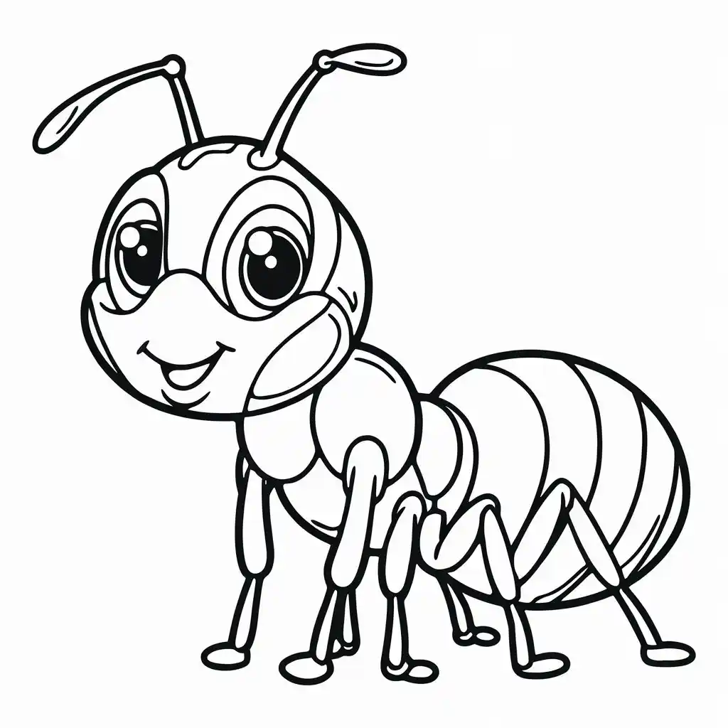 cartoon ant insect coloring pages