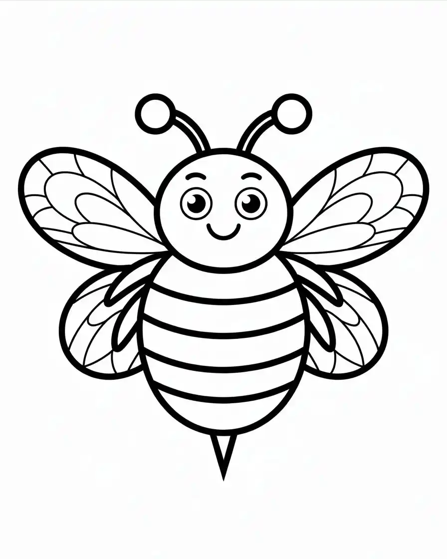 cartoon bumble bee coloring pages