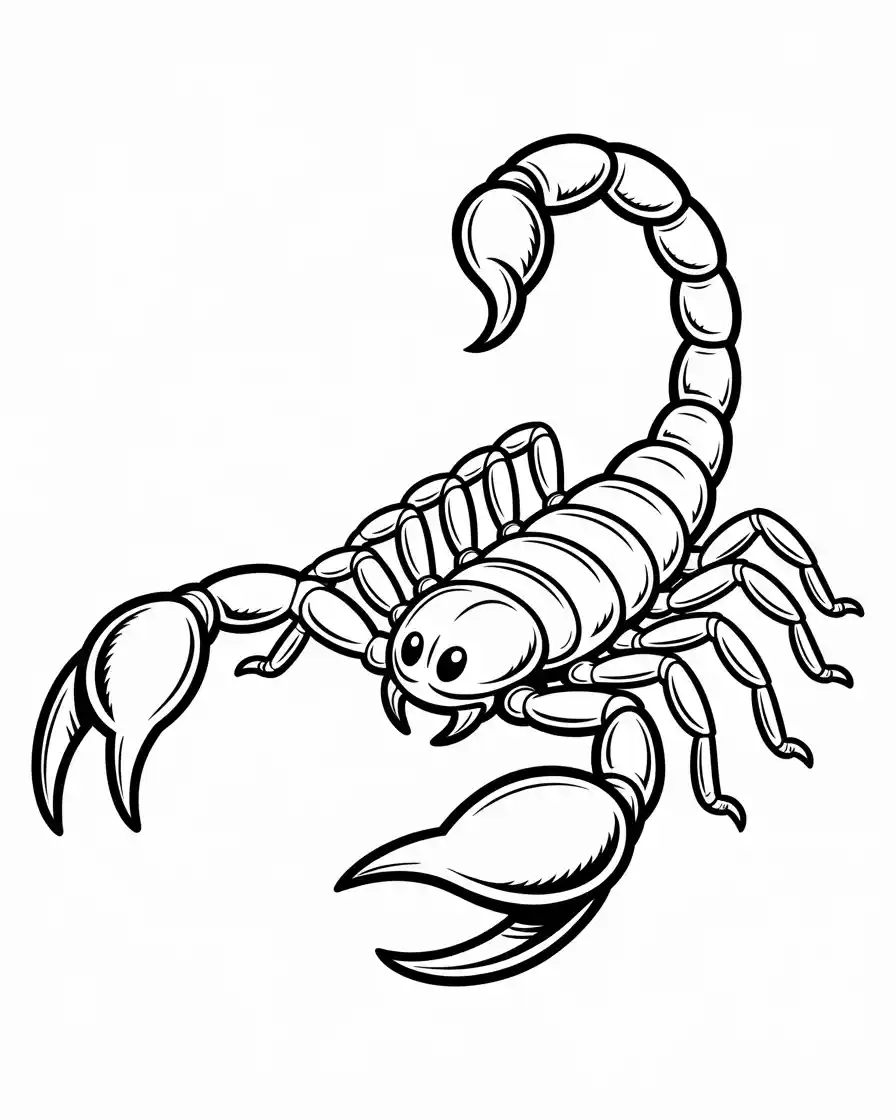 cartoon scorpion insect coloring pages