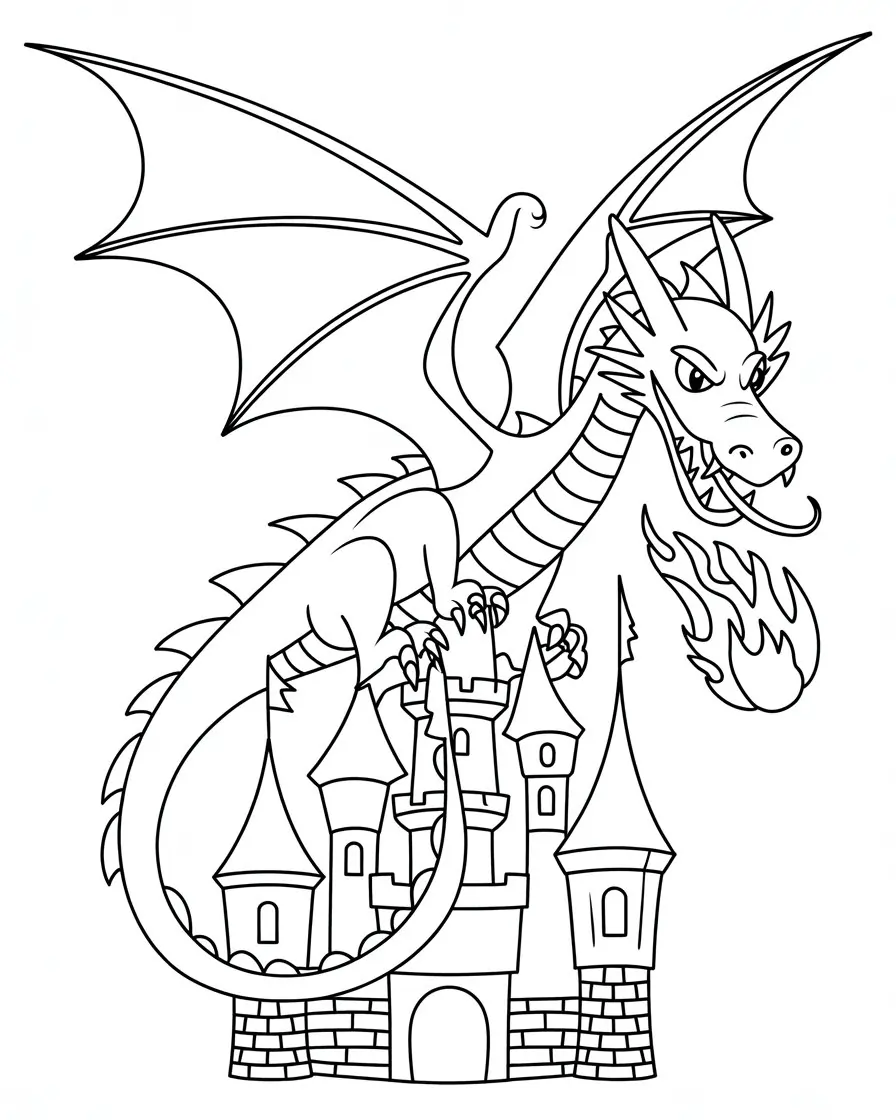 charizard dragon coloring page 1