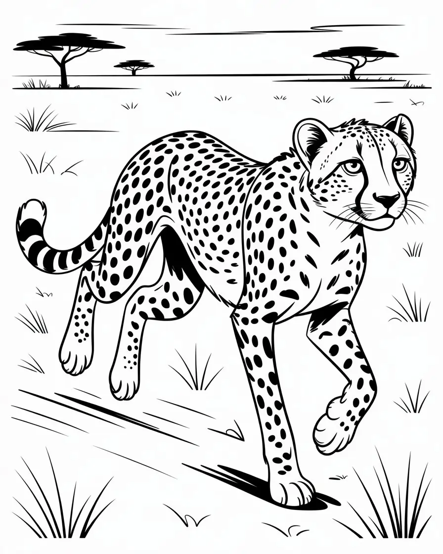 cheetah coloring pages