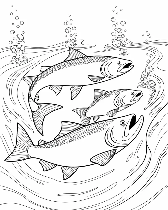 chinook salmon coloring pages
