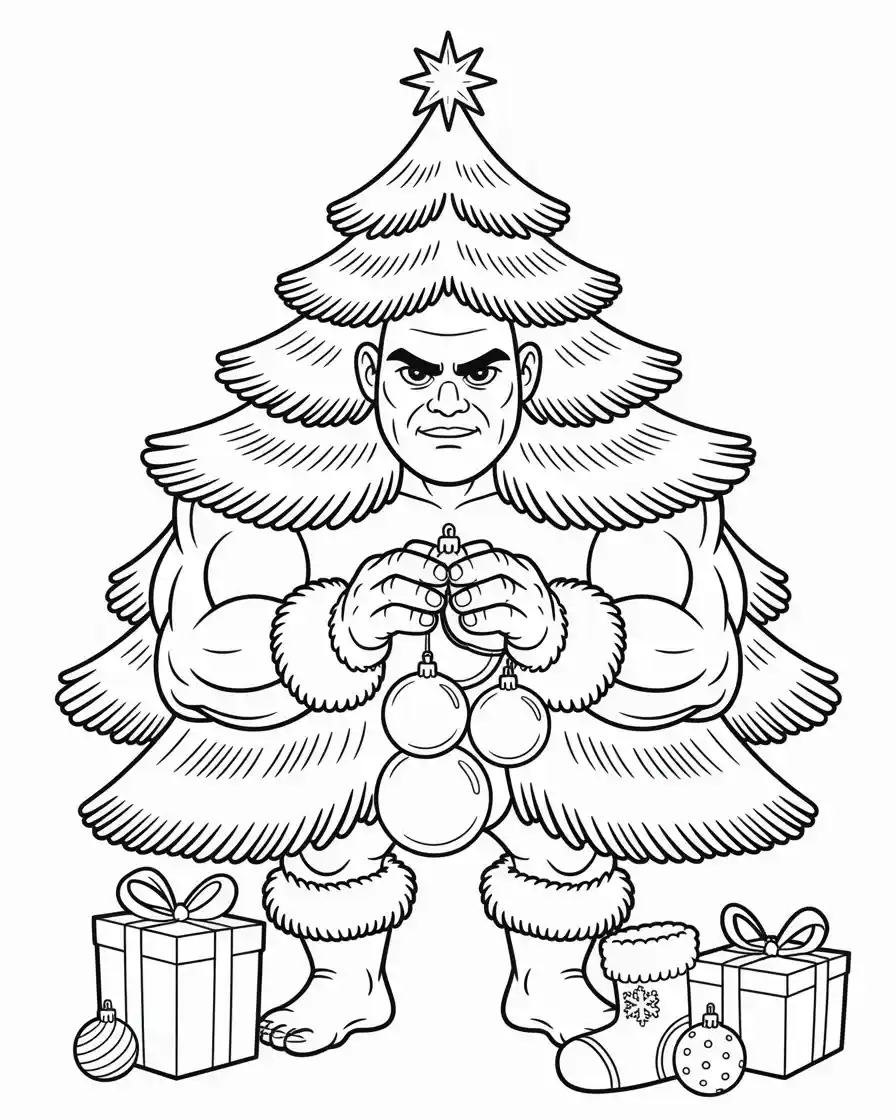 Hulk Coloring Pages 27 christmas hulk coloring page 1