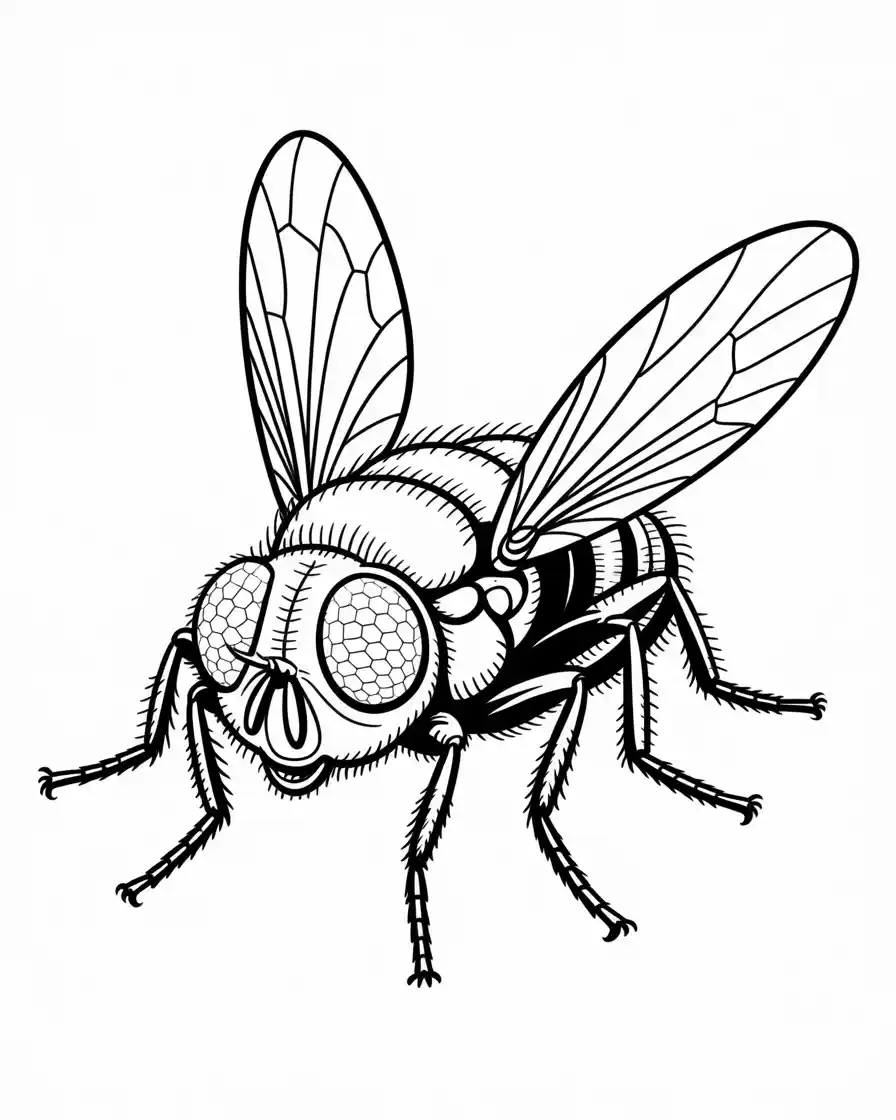 cluster fly insect coloring pages