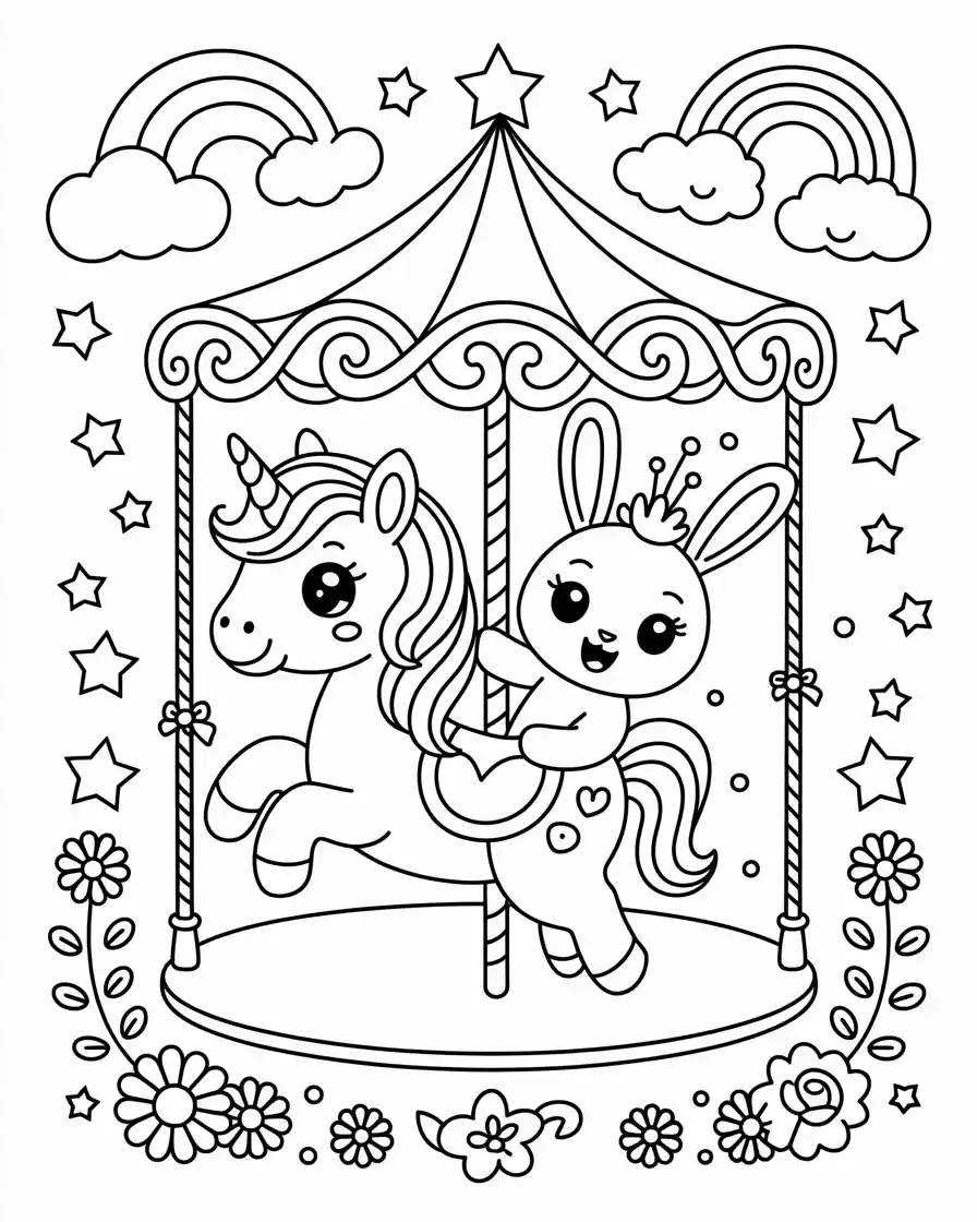 Unicorn Coloring Pages 7 coloring page of peppa pig and a unicorn 1