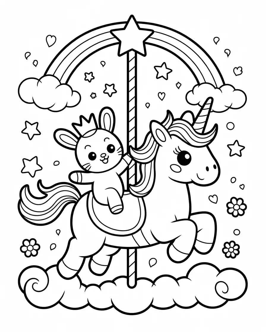 Unicorn Coloring Pages 8 coloring page of peppa pig and a unicorn