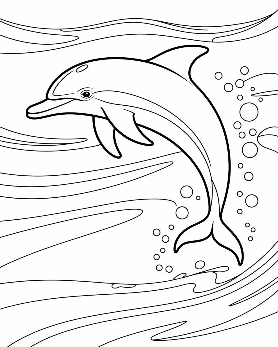 common dolphin coloring page