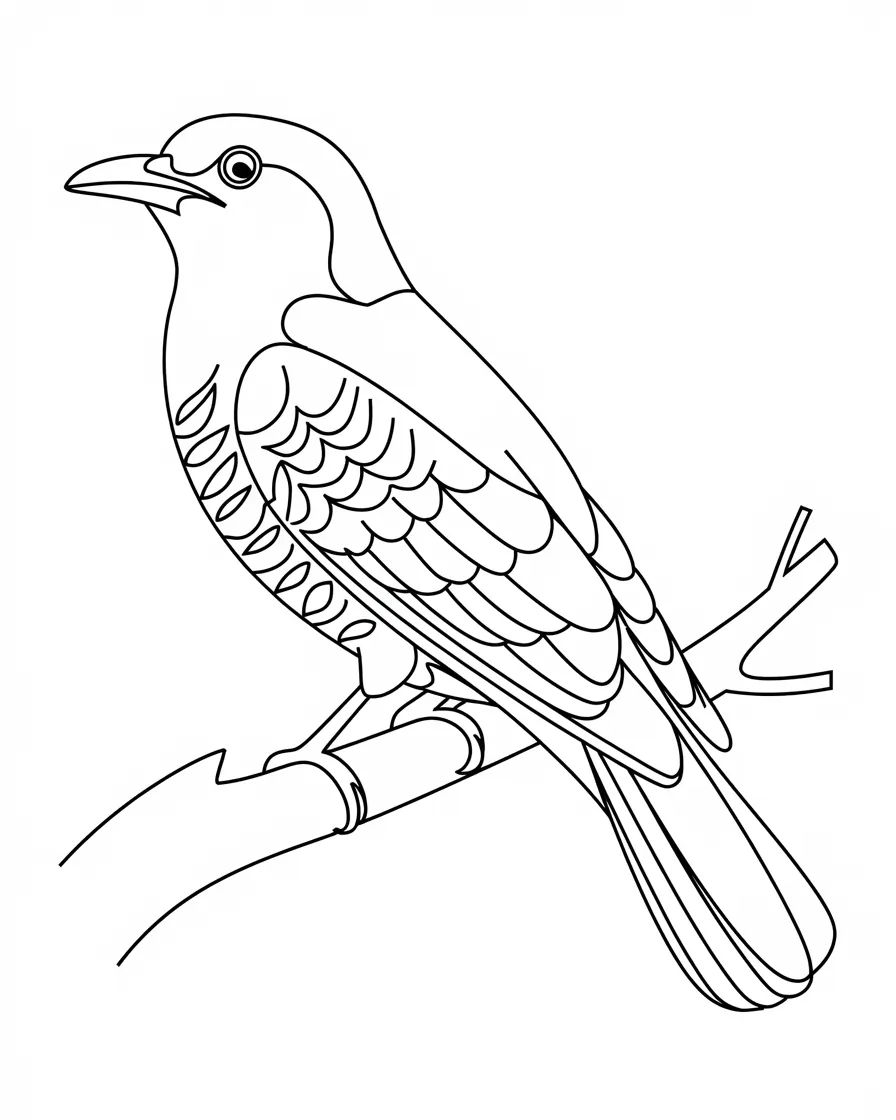 cuckoo coloring page