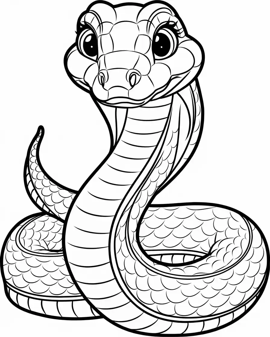 Animal Coloring Pages 44 cute snake coloring pages