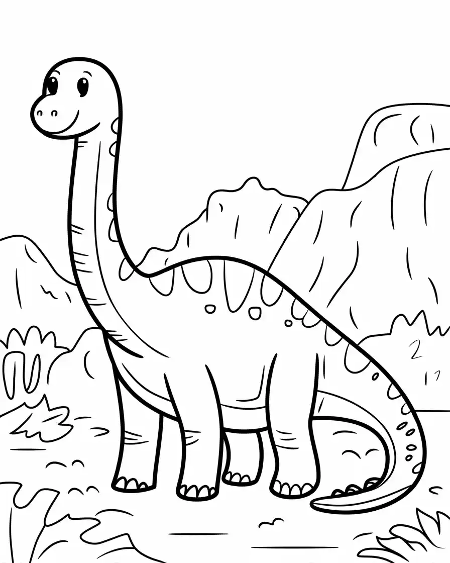 diplodocus dinosaur coloring pages