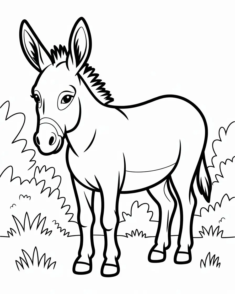 donkey coloring pages