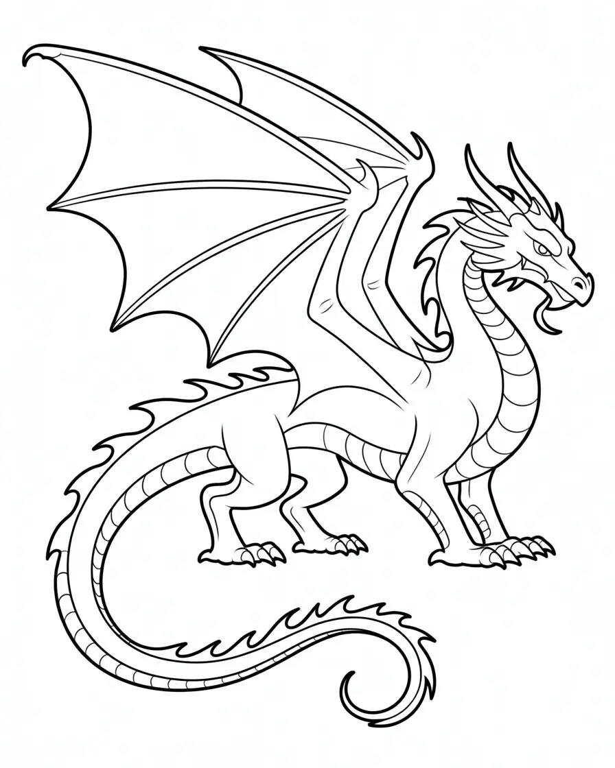 dragon coloring page 2