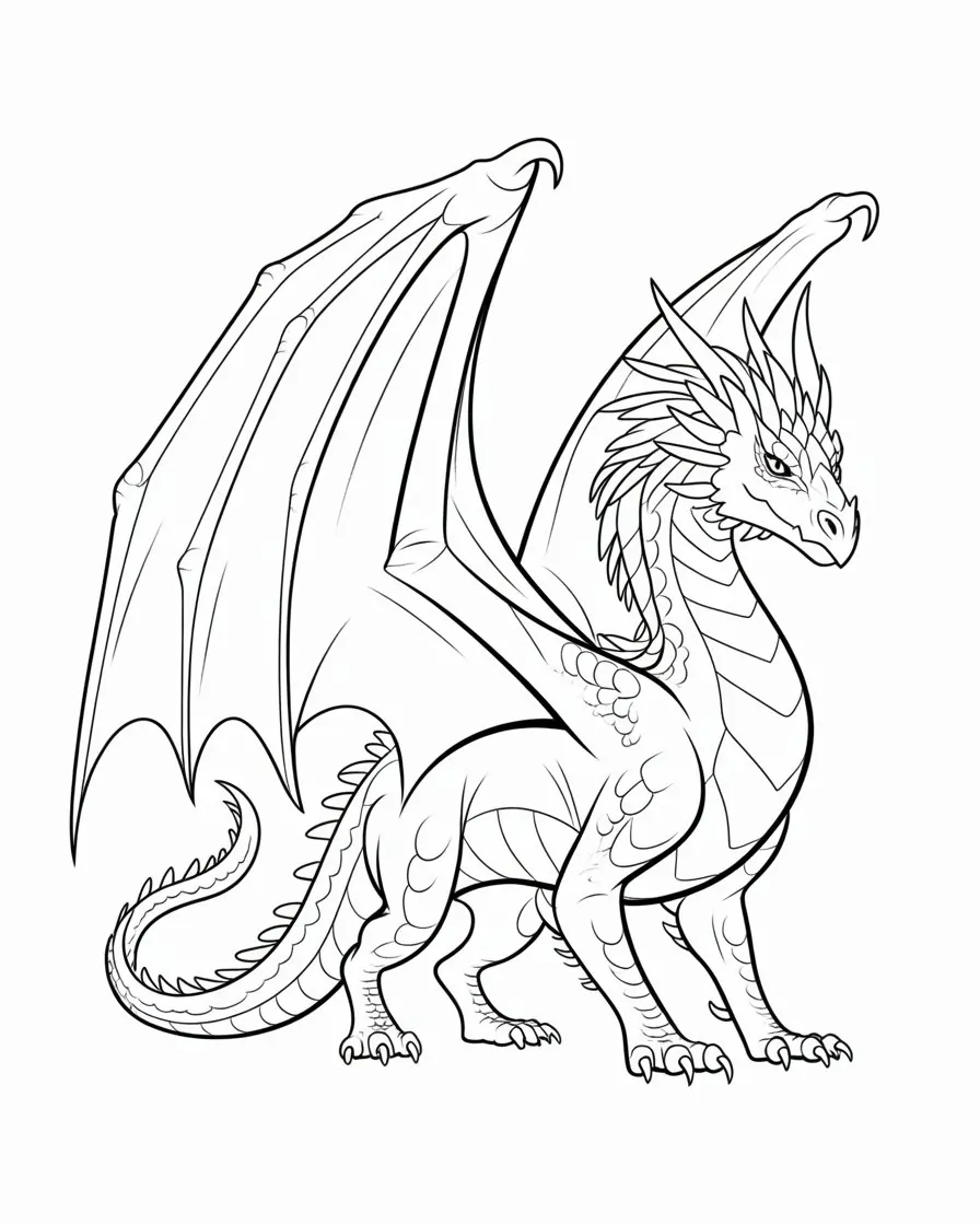 dragon coloring page for kids