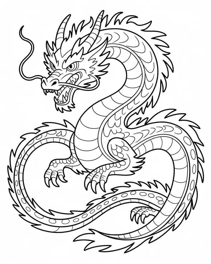 dragon coloring page