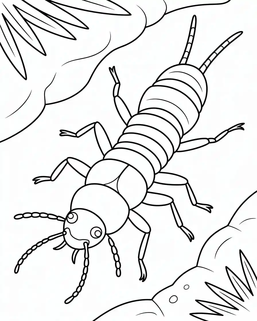earwig insect coloring pages