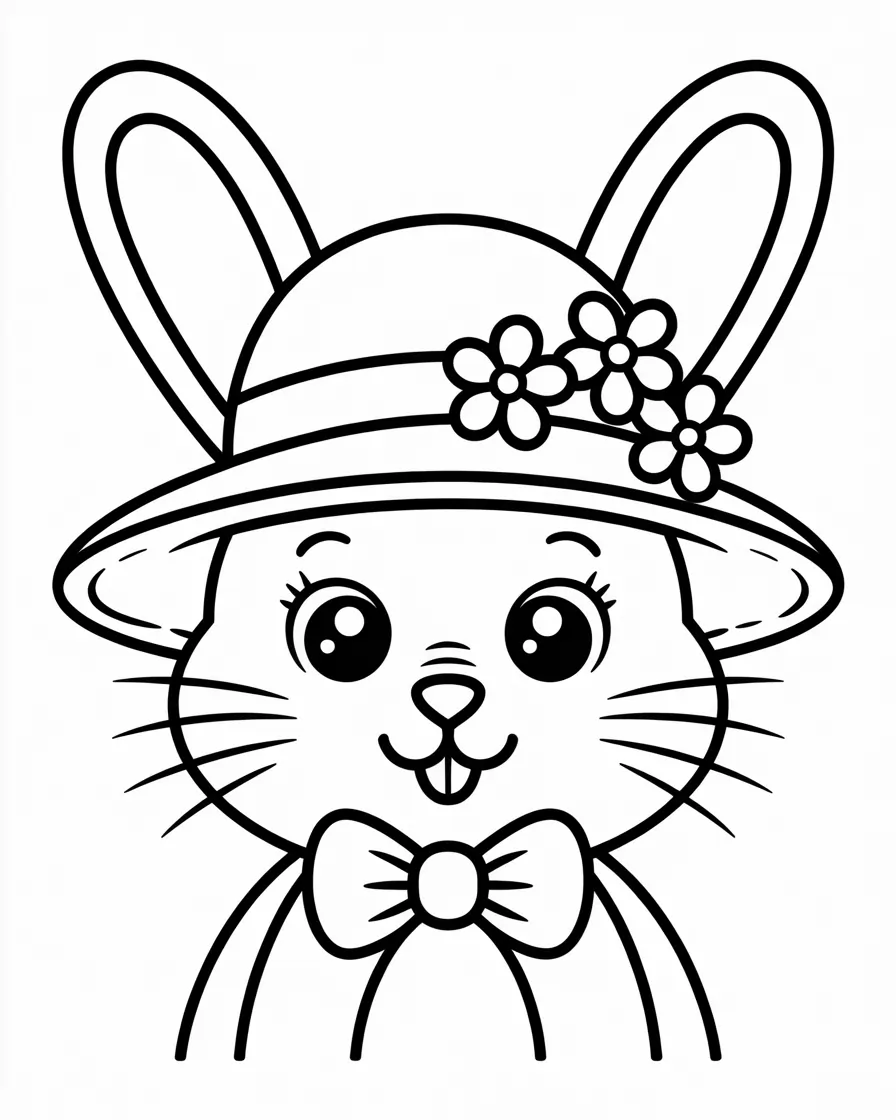 easter bunny coloring page