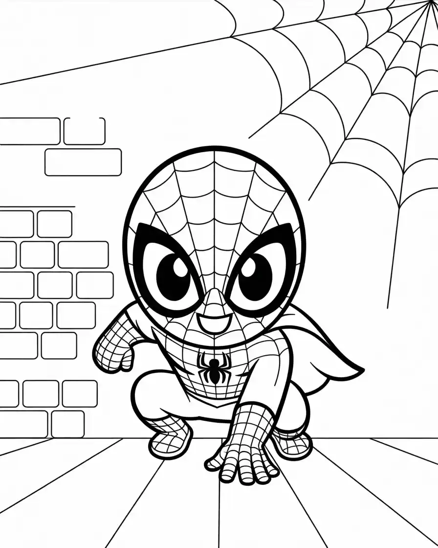 Spiderman Coloring Pages 23 easy spider man coloring for kids