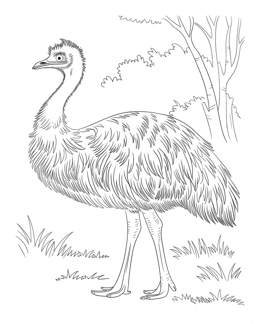 emu coloring page