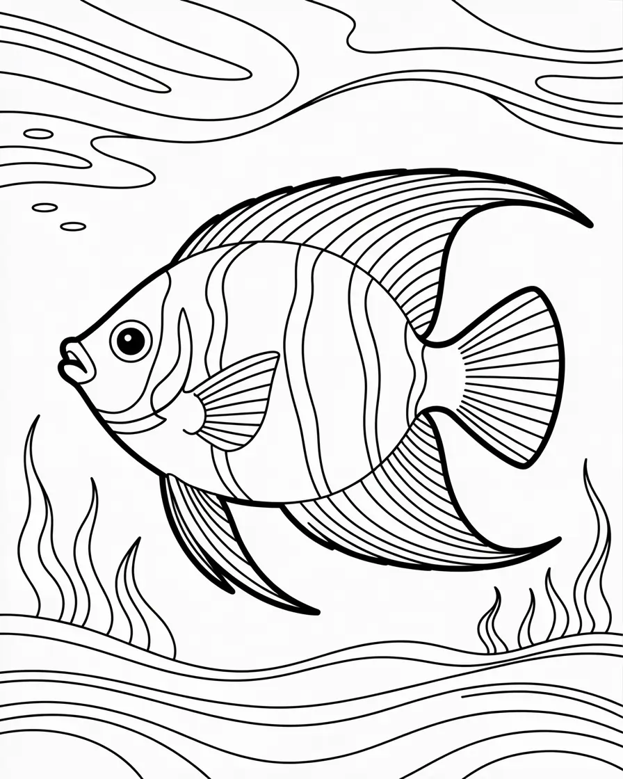 flame angelfish coloring pages