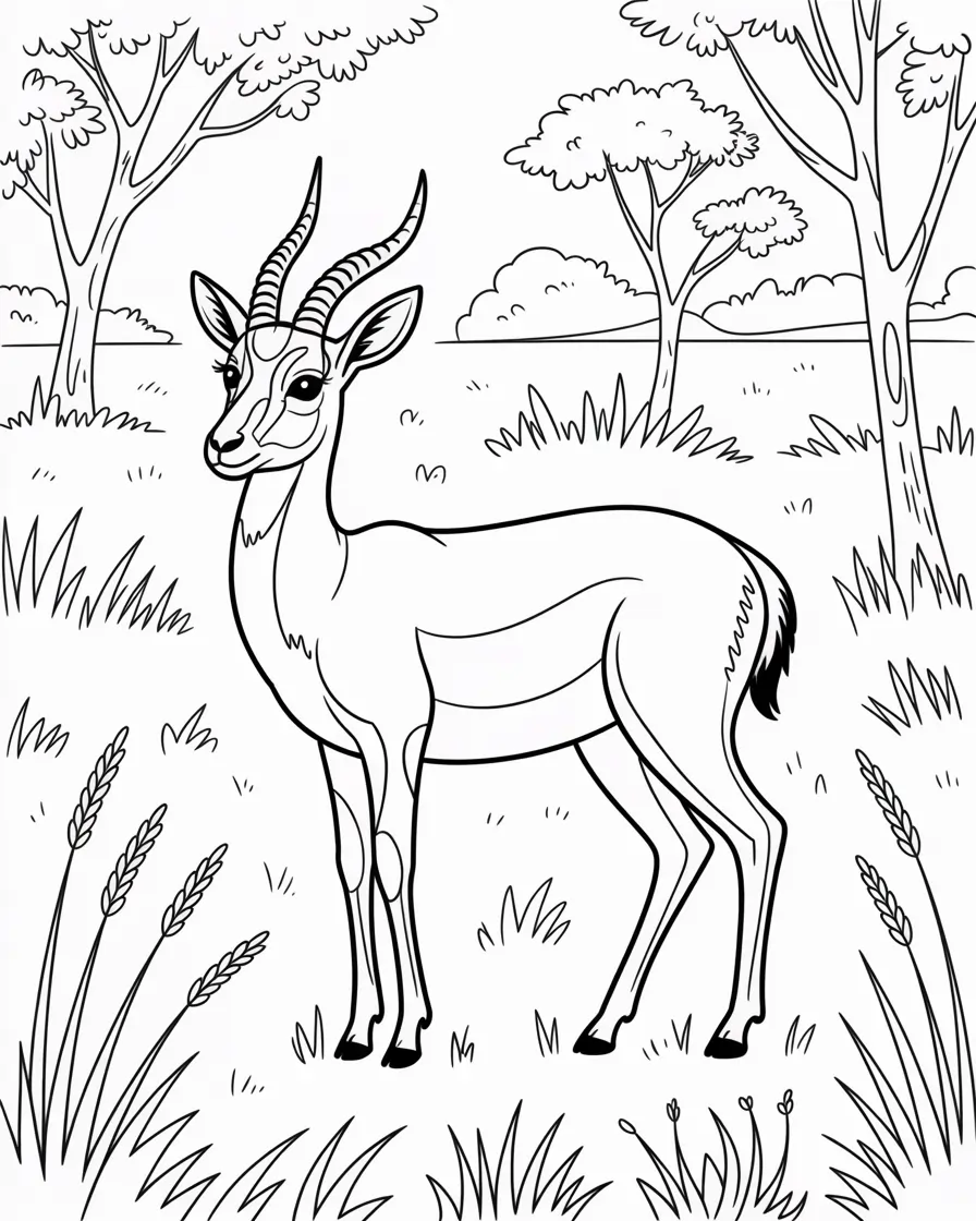 gazelle coloring pages