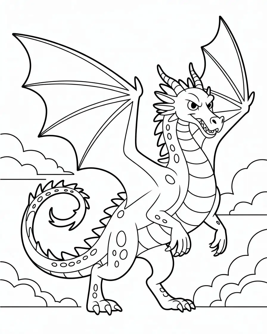 girl dragon from shrek to color coloring page