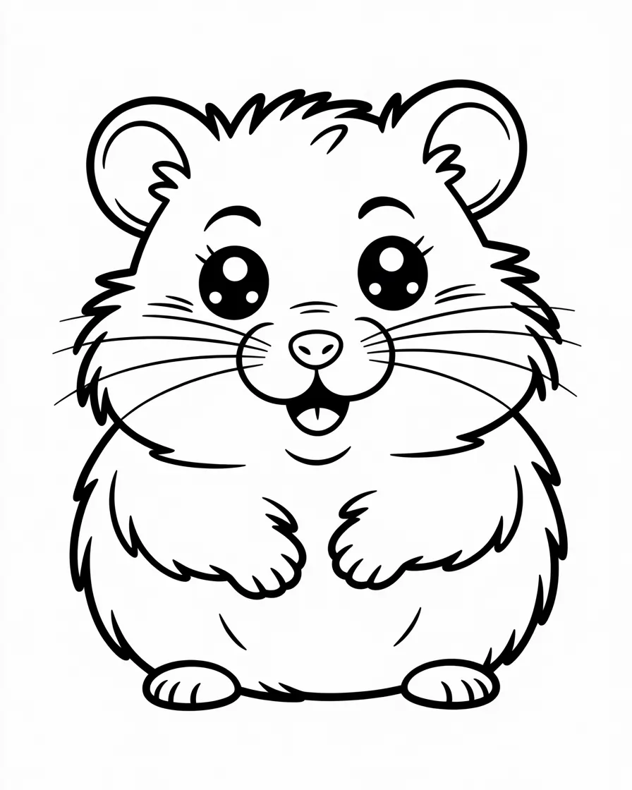 hamster coloring page