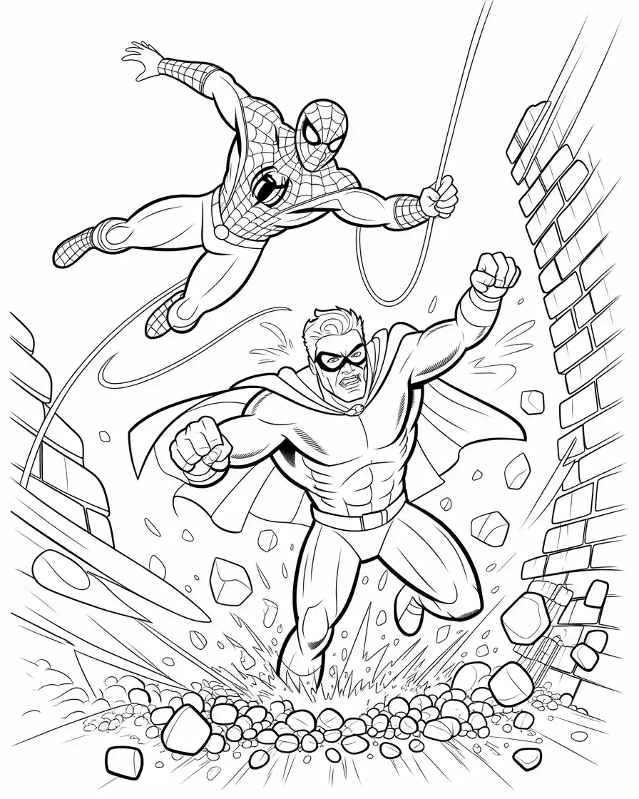 Spiderman Coloring Pages 21 hulk and spiderman coloring page