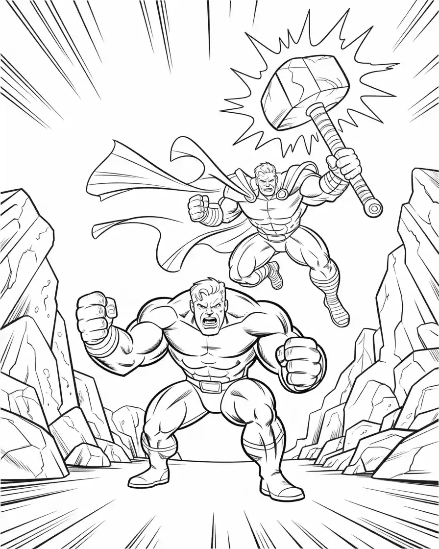 Hulk Coloring Pages 19 hulk and thor coloring page